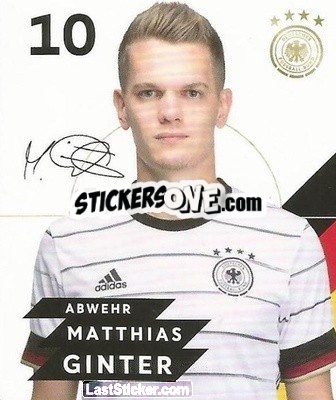 Sticker Matthias Ginter - DFB-Sammelalbum 2020 n. 10 - Rewe