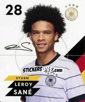 Sticker Leroy Sane - DFB-Sammelalbum 2020 n. 28 - Rewe