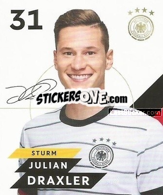 Sticker Julian Draxler - DFB-Sammelalbum 2020 n. 31 - Rewe