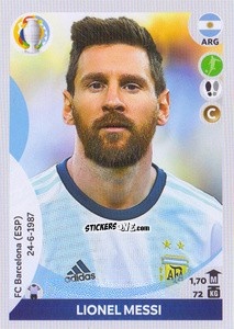 Cromo Lionel Messi (captain) - CONMEBOL Copa América 2021 Preview - Panini