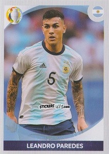 Sticker Leandro Paredes (in action) - CONMEBOL Copa América 2021 Preview n. 27 - Panini