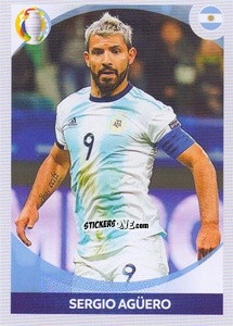 Sticker Sergio Agüero (in action) - CONMEBOL Copa América 2021 Preview n. 30 - Panini