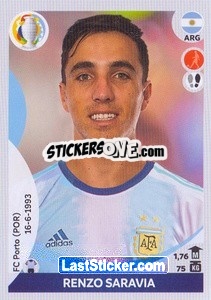 Sticker Renzo Saravia - CONMEBOL Copa América 2021 Preview - Panini