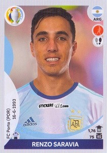 Sticker Renzo Saravia - CONMEBOL Copa América 2021 Preview n. 33 - Panini