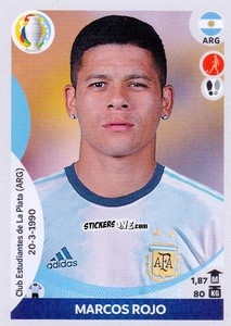 Cromo Marcos Rojo - CONMEBOL Copa América 2021 Preview - Panini