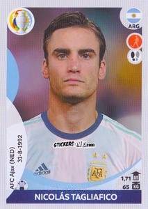 Sticker Nicolás Tagliafico - CONMEBOL Copa América 2021 Preview n. 38 - Panini