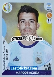Sticker Marcos Acuña - CONMEBOL Copa América 2021 Preview - Panini