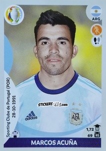 Sticker Marcos Acuña - CONMEBOL Copa América 2021 Preview n. 39 - Panini