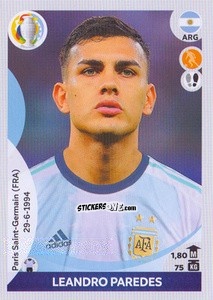 Sticker Leandro Paredes - CONMEBOL Copa América 2021 Preview n. 40 - Panini