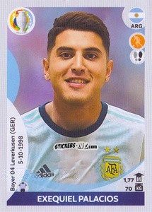 Figurina Exequiel Palacios - CONMEBOL Copa América 2021 Preview - Panini