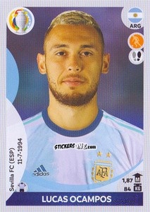 Figurina Lucas Ocampos - CONMEBOL Copa América 2021 Preview - Panini