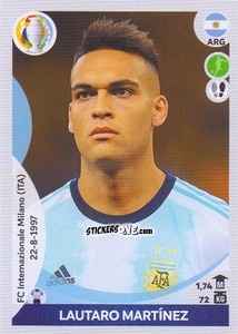 Figurina Lautaro Martínez - CONMEBOL Copa América 2021 Preview - Panini