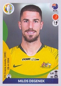 Figurina Milos Degenek - CONMEBOL Copa América 2021 Preview - Panini