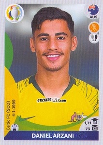 Sticker Daniel Arzani - CONMEBOL Copa América 2021 Preview - Panini