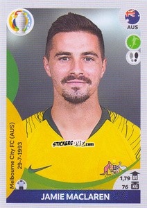 Sticker Jamie MacLaren - CONMEBOL Copa América 2021 Preview n. 77 - Panini