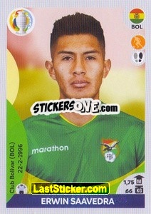 Sticker Erwin Saavedra - CONMEBOL Copa América 2021 Preview - Panini