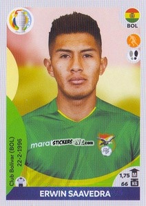 Sticker Erwin Saavedra - CONMEBOL Copa América 2021 Preview n. 99 - Panini