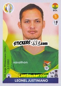 Sticker Leonel Justiniano - CONMEBOL Copa América 2021 Preview - Panini