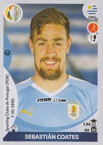 Sticker Sebastián Coates - CONMEBOL Copa América 2021 Preview n. 125 - Panini