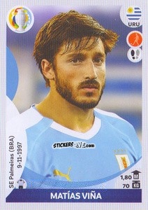 Sticker Matías Viña - CONMEBOL Copa América 2021 Preview n. 126 - Panini