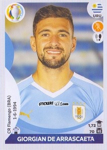 Sticker Giorgian de Arrascaeta - CONMEBOL Copa América 2021 Preview n. 133 - Panini