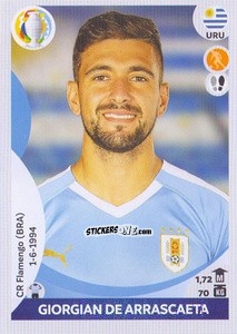 Figurina Giorgian de Arrascaeta - CONMEBOL Copa América 2021 Preview - Panini