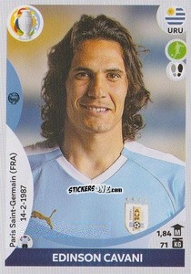 Cromo Edinson Cavani - CONMEBOL Copa América 2021 Preview - Panini