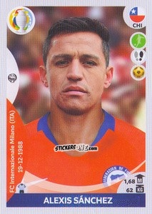 Sticker Alexis Sánchez (top scorer) - CONMEBOL Copa América 2021 Preview n. 148 - Panini