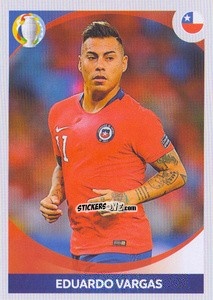 Cromo Eduardo Vargas (in action)