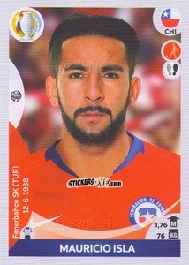 Sticker Mauricio Isla - CONMEBOL Copa América 2021 Preview n. 153 - Panini