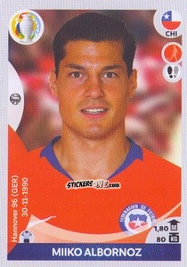 Sticker Miiko Albornóz - CONMEBOL Copa América 2021 Preview n. 156 - Panini