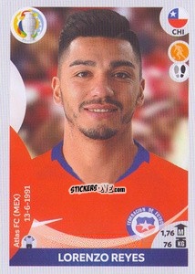 Sticker Lorenzo Reyes - CONMEBOL Copa América 2021 Preview n. 162 - Panini