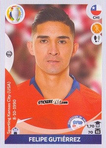 Sticker Felipe Gutiérrez - CONMEBOL Copa América 2021 Preview n. 163 - Panini