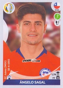 Sticker Ángelo Sagal - CONMEBOL Copa América 2021 Preview n. 165 - Panini