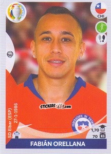 Sticker Fabián Orellana - CONMEBOL Copa América 2021 Preview n. 166 - Panini