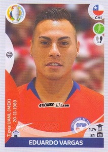 Sticker Eduardo Vargas - CONMEBOL Copa América 2021 Preview n. 168 - Panini