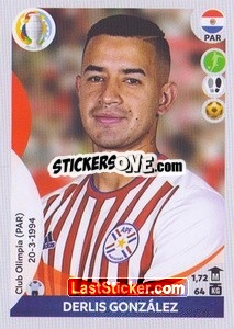 Sticker Derlis González (top scorer) - CONMEBOL Copa América 2021 Preview - Panini