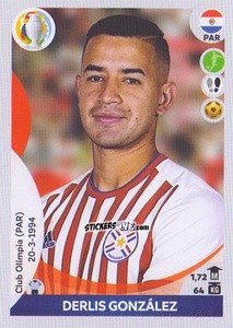 Sticker Derlis González (top scorer) - CONMEBOL Copa América 2021 Preview - Panini