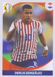 Cromo Derlis González (in action) - CONMEBOL Copa América 2021 Preview - Panini