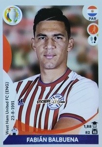 Sticker Fabián Balbuena - CONMEBOL Copa América 2021 Preview n. 185 - Panini