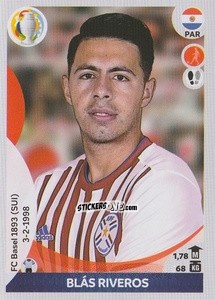 Sticker Blás Riveros - CONMEBOL Copa América 2021 Preview n. 187 - Panini