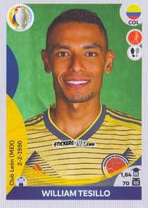 Sticker William Tesillo - CONMEBOL Copa América 2021 Preview n. 228 - Panini
