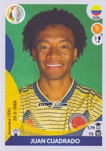 Sticker Juan Cuadrado - CONMEBOL Copa América 2021 Preview n. 232 - Panini