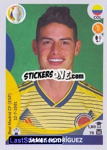 Sticker James Rodríguez - CONMEBOL Copa América 2021 Preview - Panini