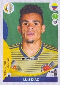 Sticker Luis Díaz - CONMEBOL Copa América 2021 Preview - Panini