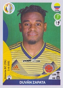 Sticker Duván Zapata - CONMEBOL Copa América 2021 Preview - Panini