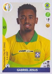 Sticker Gabriel Jesus (top scorer) - CONMEBOL Copa América 2021 Preview n. 250 - Panini