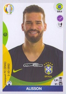 Sticker Alisson - CONMEBOL Copa América 2021 Preview n. 253 - Panini