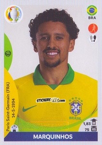 Sticker Marquinhos - CONMEBOL Copa América 2021 Preview n. 255 - Panini