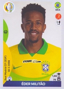 Sticker Éder Militão - CONMEBOL Copa América 2021 Preview n. 257 - Panini